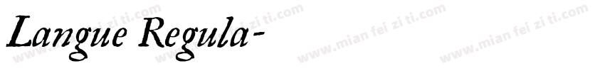 Langue Regula字体转换